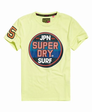 Superdry Sticker Tab Férfi Pólók Citrom | SNZIG2653